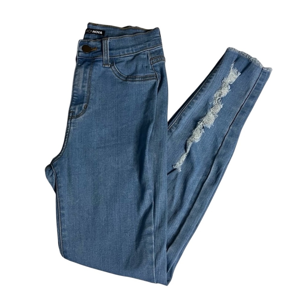 Fashion Nova Ella Skinny Jeans - 1, Medium Wash